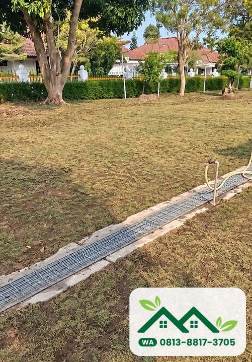 Taman rumput jepang yang sudah terpasang